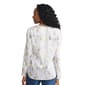 Womens Jones New York Long Sleeve V Neck Sunflower Blouse - image 2