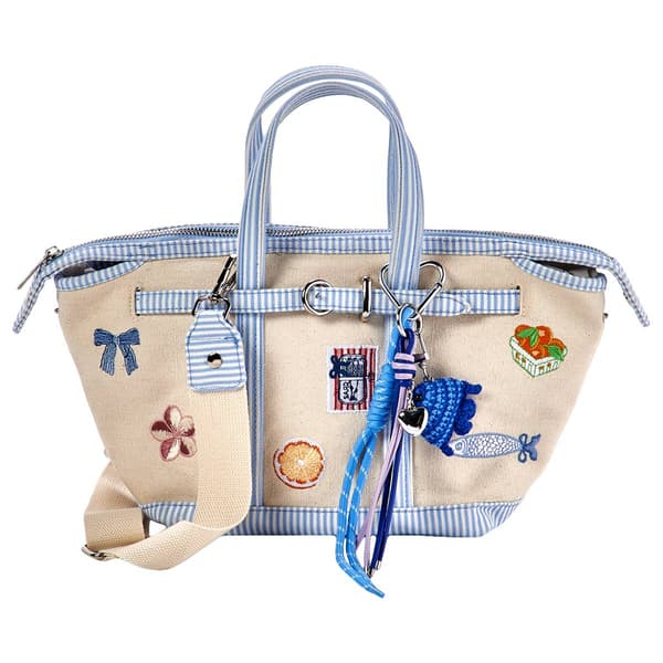 Madden Girl Embroidered Canvas Mini Tote