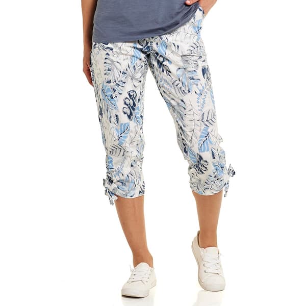 Womens Dash Drawstring Waistband Side Ties Capris - image 