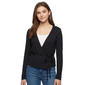 Juniors No Comment Surplice Neck Tie Back Top - Dots - image 1
