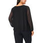 Plus Size MSK Long Embellished Sleeve Solid Blouse - image 2