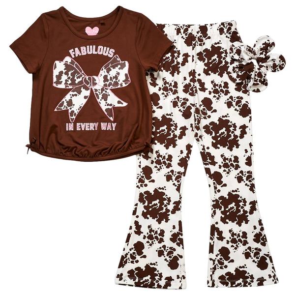 Girls (4-6x) Freestyle Revolution Fabulous Tee w/ Cow Leggings - image 