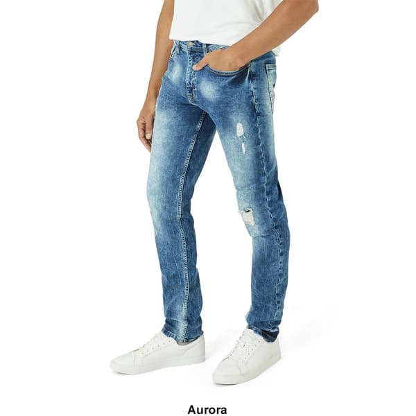 Young Mens akademiks&#174; 5 Pocket Rip Repair Denim Jeans