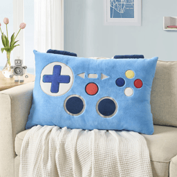 Olivia & Finn Blue Gamer Kids Decorative Body Pillow