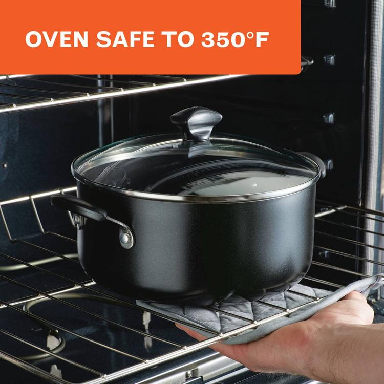 Farberware® DiamondMax™ 10.5-Quart Black Covered Stockpot