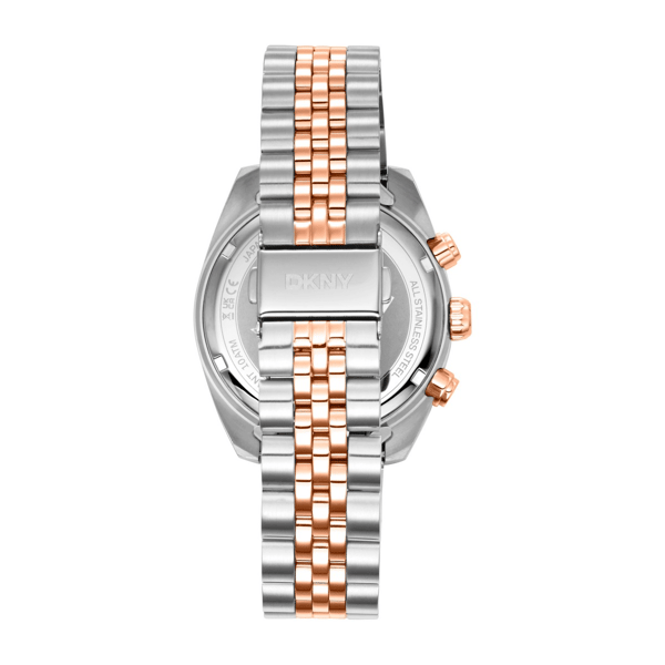 Mens DKNY Bezel Chronograph Two-Tone Gold Watch - DK1G134M0075