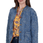 Petite Ruby Rd. Game of Luxe Quilted Floral Denim Jacket - image 5