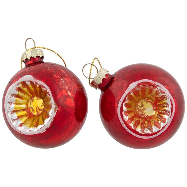Northlight Seasonal 9ct. Glittered Retro Christmas Ornaments