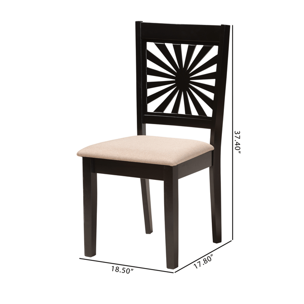 Baxton Studio Olympia Modern Wood Dining Chairs - Set of 2
