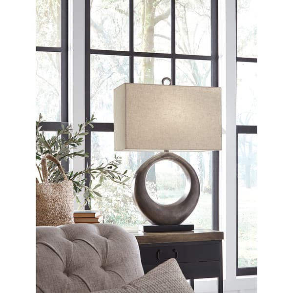 Signature Design by Ashley Antique Silver Table Lamp