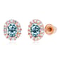 Gemstone Classics&#40;tm&#41; Rose Gold Sky Blue Topaz Oval Earrings - image 1