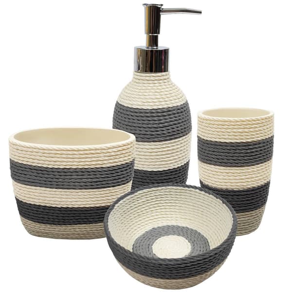 Sweet Home Collection Twist 4pc. Bath Accessory Set