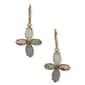 Anne Klein Gold-Tone Multi-Stone Flower Drop Leverback Earrings - image 2