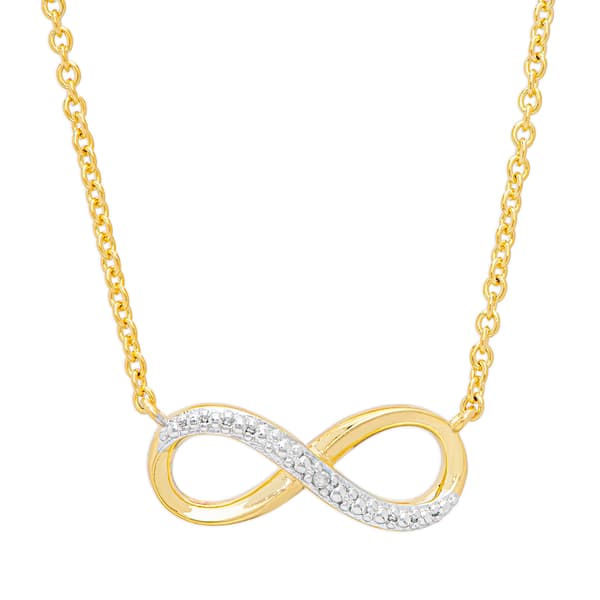 Accents by Gianni Argento Diamond Accent Plated Infinity Pendant - image 