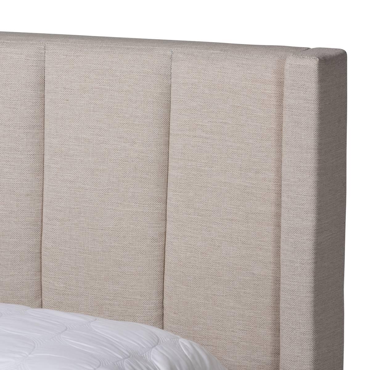 Baxton Studio Coronado Beige 3-Drawer Storage Platform Bed