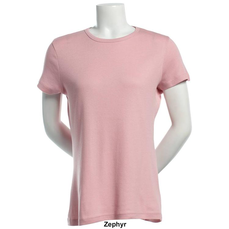 Womens Architect® Short Sleeve 1x1 Ribbed Crew Neck Tee