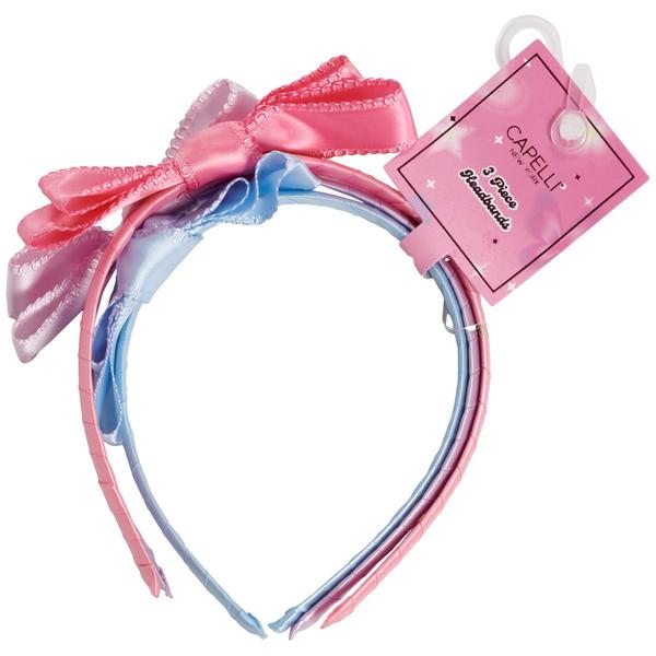 Girls Capelli(R) New York 3pc. Mix Faux Hair Curls & Braid Ponies