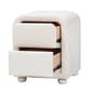Baxton Studio Bonilla Teddy-Bear Fabric 2-Drawer Nightstand - image 2