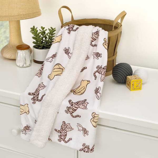 Disney Classic Pooh Hunny Fun Super Soft Baby Blanket - image 