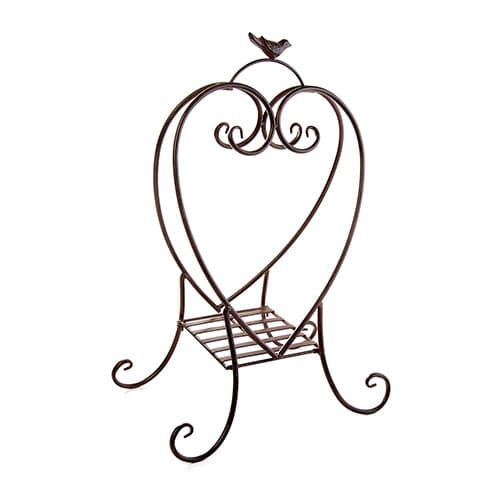 Metal Heart Plant Stand - image 