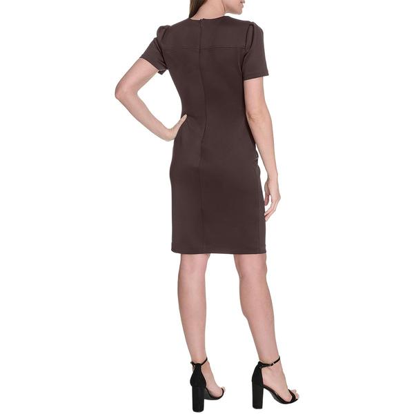 Womens Tommy Hilfiger Short Sleeve Asymmetric Button Sheath Dress