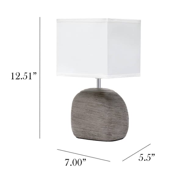 Simple Designs Bedrock Ceramic Table Lamp