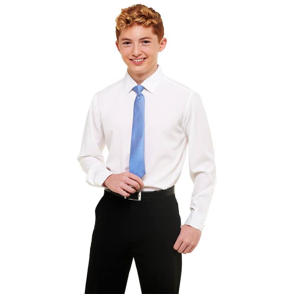 Boys &#40;8-20&#41; Bill Blass Long Sleeve Dress Shirt & Tie Set - White - image 