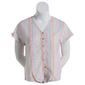 Womens French Laundry Woven V-Neck Button Down Dolman Tee - image 1