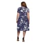 Plus Size 24/7 Comfort Apparel Navy Short Sleeve Wrap Dress - image 3