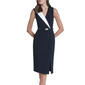 Womens Calvin Klein Sleeveless Tuxedo Belt Crepe Dress - image 1