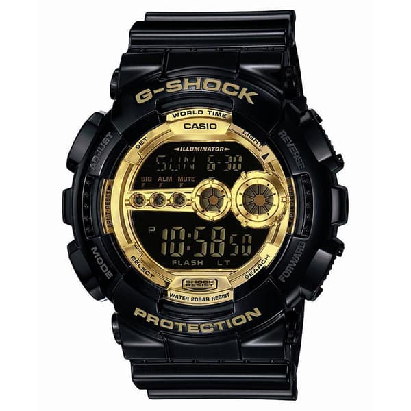 Mens G-Shock Black & Gold Series Digital Watch - GD100GB-1CS - image 