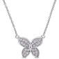 Diamond Classics&#40;tm&#41; 10kt. White Gold Butterfly Necklace - image 1