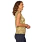 Petite Democracy Cap Sleeve Side Ruch Abstract Blouse - image 3