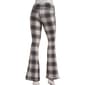 Juniors No Comment Ultra Soft Plaid Fold Over Flare Leggings - image 2