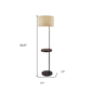 HomeRoots 64in. Beige & Black Tray Table Floor Lamp - image 3