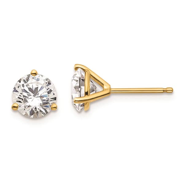Pure Fire 14kt Gold 1 1/2ctw Certified Lab Grown Diamond Earrings - image 
