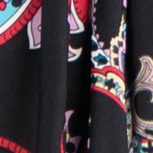 Womens 24/7 Comfort Apparel Paisley V-Neck A-Line Dress