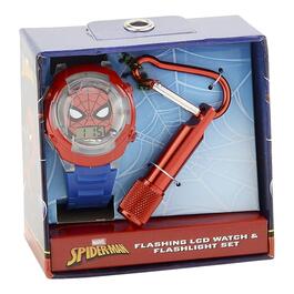 Kids Spider-Man LCD Watch with Flashlight Set - SPD40065