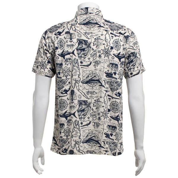 Mens Preswick & Moore® Nautical Whale Button Down Shirt