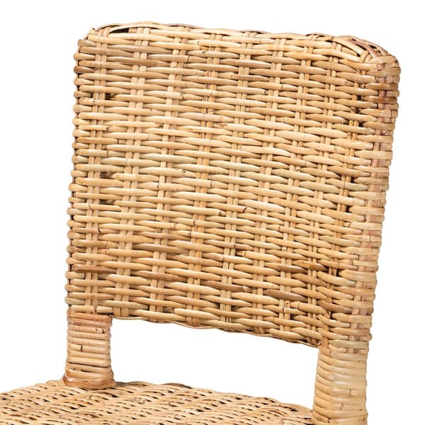bali & pari Dermot Modern Bohemian Natural Rattan Dining Chair
