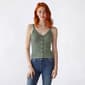 Juniors Pink Rose V-Neck Pointelle Button Down Sweater Vest - image 4