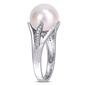 Gemstone Classics&#8482; Cultured Pearl & Diamond Ring - image 2