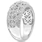 Sterling Silver 1/10ct Diamond Wide Band Eternity Ring - image 4