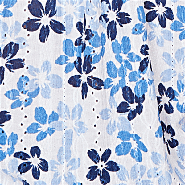Plus Size Hearts of Palm Smooth Sailing 3/4 Sleeve Floral Blouse