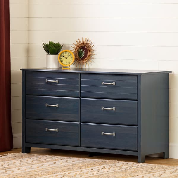 South Shore Ulysses 6-Drawer Dresser - Blueberry