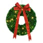 Northlight Pre-Lit Glittered Leaves Artificial Christmas Wreath - image 2