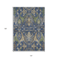HomeRoots Blue Floral Washable Indoor/Outdoor Area Rug - image 3