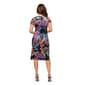 Womens 24/7Comfort Apparel Black Paisley Faux Wrap Dress - image 2