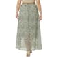 Plus Size NY Collection Olive Chiffon Belted Waist Maxi Skirt - image 2