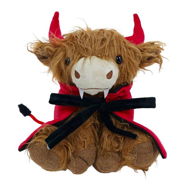 Halloween Plush Highland Cow with Cape - image 